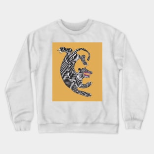 Tiger cat striped art decorative Crewneck Sweatshirt